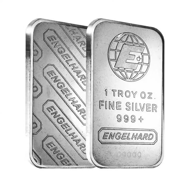 1 oz Engelhard Silver Vintage Bar