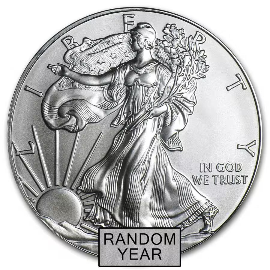 Random Year - 1 oz American Silver Eagle $1 Coin BU
